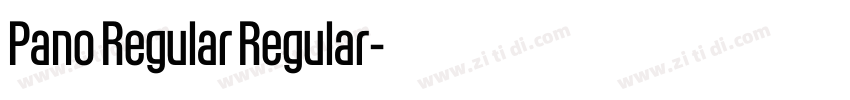 Pano Regular Regular字体转换